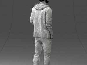 man in black t-shirt 1121-13 Modelo 3D