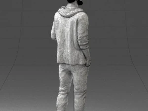 man in black t-shirt 1121-13 3D Model