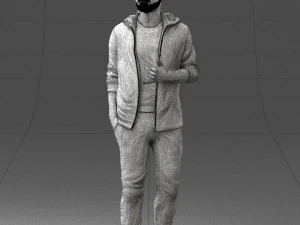 man in black t-shirt 1121-13 3D Model