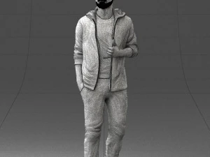 man in black t-shirt 1121-13 3D Model