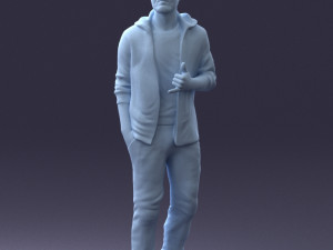 man in black t-shirt 1121-13 3d print ready 3D-printmodel