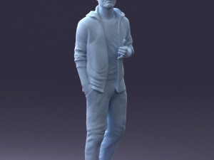 man in black t-shirt 1121-13 3d print ready 3D-printmodel