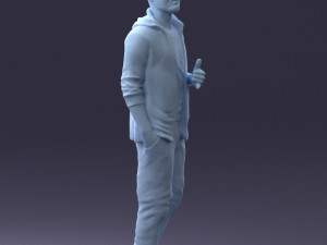 man in black t-shirt 1121-13 3d print ready 3D-printmodel