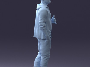 man in black t-shirt 1121-13 3d print ready 3D-printmodel