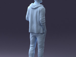 man in black t-shirt 1121-13 3d print ready 3D-printmodel
