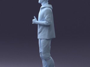 man in black t-shirt 1121-13 3d print ready 3D-printmodel