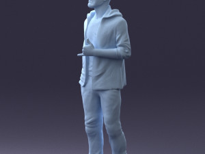 man in black t-shirt 1121-13 3d print ready 3D-printmodel