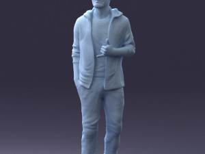 man in black t-shirt 1121-13 3d print ready 3D-printmodel