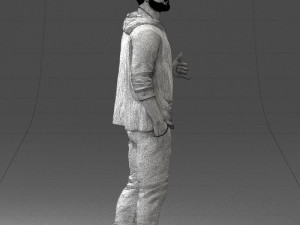 man in black t-shirt 1121-13 3d print ready 3D-printmodel