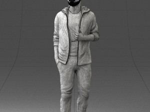 man in black t-shirt 1121-13 3d print ready 3D-printmodel