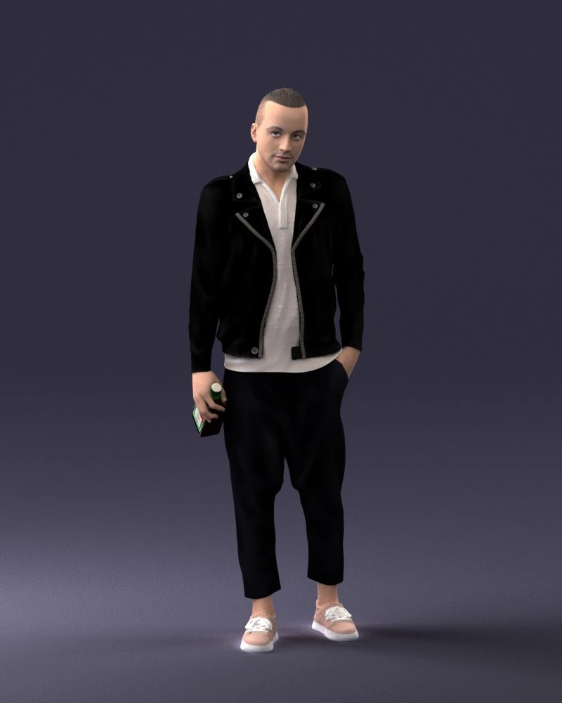 man with whiskey 1121-14 3D Model .c4d .max .obj .3ds .fbx .stl .blend 