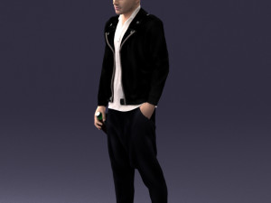 man with whiskey 1121-14 3D Model