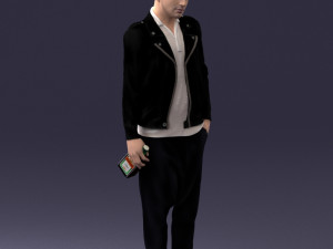 man with whiskey 1121-14 3d print ready 3D Baskı Modeli