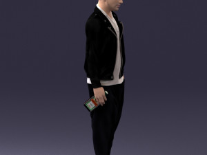 man with whiskey 1121-14 3d print ready 3D Baskı Modeli