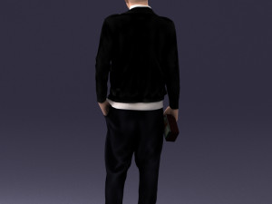 man with whiskey 1121-14 3d print ready 3D Baskı Modeli