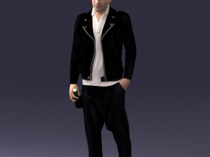 man with whiskey 1121-14 3d print ready 3D Baskı Modeli