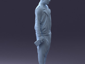 man with whiskey 1121-14 3d print ready 3D Baskı Modeli