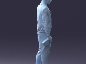 man with whiskey 1121-14 3d print ready 3D Baskı Modeli