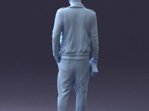 man with whiskey 1121-14 3d print ready 3D Baskı Modeli