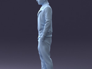 man with whiskey 1121-14 3d print ready 3D Baskı Modeli