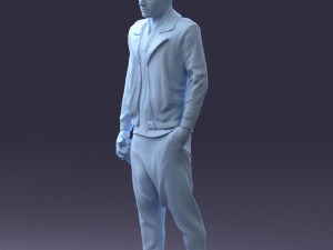man with whiskey 1121-14 3d print ready 3D Baskı Modeli
