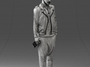 man with whiskey 1121-14 3d print ready 3D Baskı Modeli