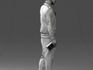 man with whiskey 1121-14 3d print ready 3D Baskı Modeli