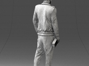 man with whiskey 1121-14 3d print ready 3D Baskı Modeli