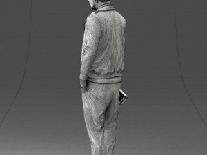 man with whiskey 1121-14 3d print ready 3D Baskı Modeli