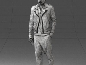 man with whiskey 1121-14 3d print ready 3D Baskı Modeli