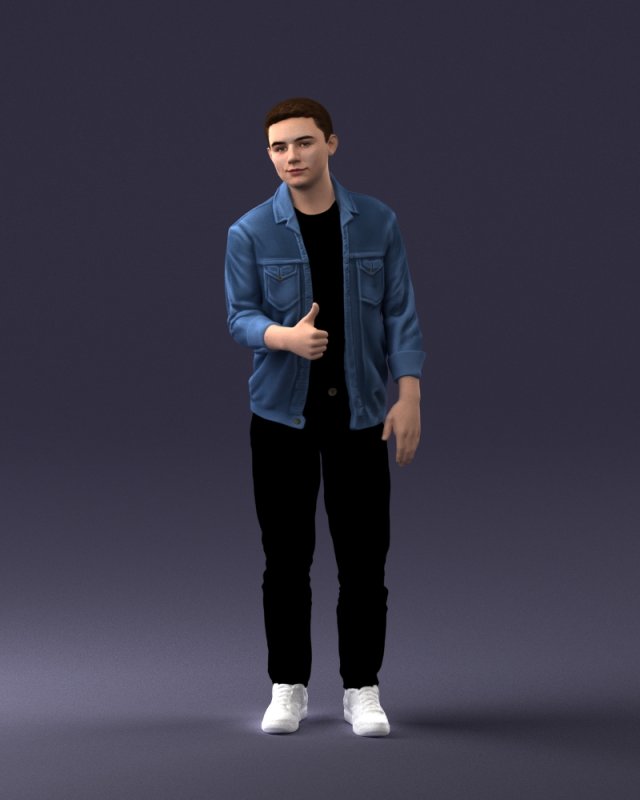 man in jacket 1121-15 3D 模型 .c4d .max .obj .3ds .fbx .stl .blend