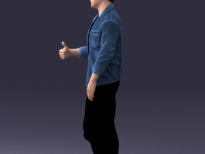 man in jacket 1121-15 3D 模型