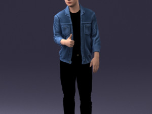 man in jacket 1121-15 3D 模型