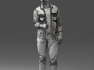 man in jacket 1121-15 3D 模型