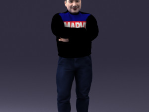 man in marvel t-shirt 1121-16 3D मॉडल
