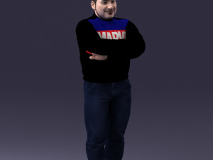 man in marvel t-shirt 1121-16 3d print ready Modello di stampa 3D