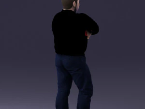 man in marvel t-shirt 1121-16 3d print ready 3D Print Model