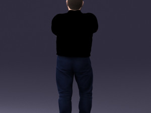 man in marvel t-shirt 1121-16 3d print ready Modello di stampa 3D