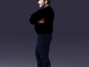 man in marvel t-shirt 1121-16 3d print ready 3D Print Model