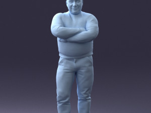 man in marvel t-shirt 1121-16 3d print ready Modello di stampa 3D