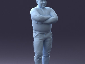 man in marvel t-shirt 1121-16 3d print ready Modello di stampa 3D