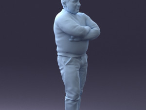 man in marvel t-shirt 1121-16 3d print ready Modello di stampa 3D