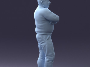 man in marvel t-shirt 1121-16 3d print ready Modello di stampa 3D