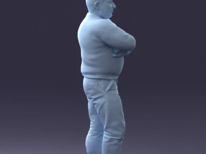 man in marvel t-shirt 1121-16 3d print ready 3D Print Model