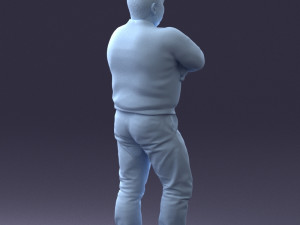 man in marvel t-shirt 1121-16 3d print ready Modello di stampa 3D