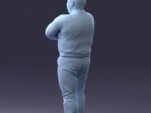 man in marvel t-shirt 1121-16 3d print ready Modello di stampa 3D
