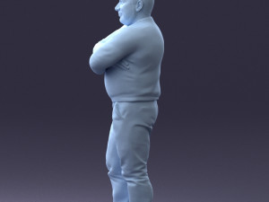 man in marvel t-shirt 1121-16 3d print ready Modello di stampa 3D