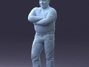 man in marvel t-shirt 1121-16 3d print ready 3D Print Model