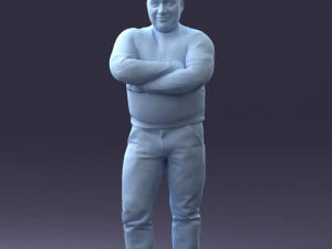 man in marvel t-shirt 1121-16 3d print ready 3D Print Model