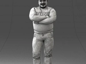 man in marvel t-shirt 1121-16 3d print ready 3D Print Model